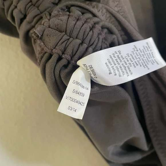 Athleta Aqualuxe one piece Ruched Tie Back Gray Full Coverage Medium - Picture 10 of 10